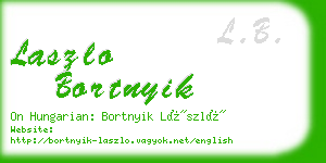 laszlo bortnyik business card